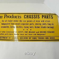 1930's-50's THOMPSON PROUCTS GAS SERVICE STATION PARTS STORE METAL DISPLAY SIGN