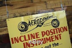 1940's 50's Aerodinamic Sign 2 sided Alignement Service Garage Gas Oil Station