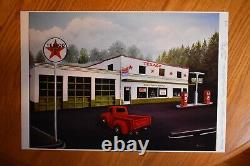 1950 1960s Denneys Texaco Service Gas Station Jefferson NC Limited Art Print
