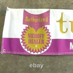 1960-70's NIEHOFF BANNER VINTAGE PARTS STORE SERVICE GAS STATION DISPLAY SIGN