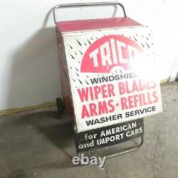 1960's TRICO WINDOW WIPER DEALERSHIP GAS SERVICE STATION DISPLAY With STUFF INSIDE