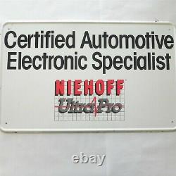 1970's NIEHOFF GAS SERVICE STATION DISPLAY SIGN METAL PAINTED SERVICE DISPLAY