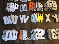245 Vintage 7.5 Metal Sign Letters & Numbers Gas Service Station Sign Board
