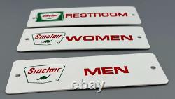 3 SINCLAIR RESTROOM Gas & Oil Service Station SIGN or KEY TAGS Vintage Advertise