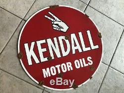 Antique style-barn find look large Kendall oil dealer service gas station sign