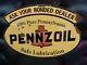 Antique Style Porcelain Look Pennzoilo Z Service Station Gas Pump Dealer Sign
