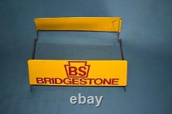 Bridgestone Vintage Tire Display Rack Stand Gas Station Service Yellow Dealer