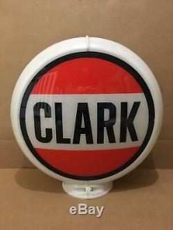 Clark Gas Pump Globe Light Vintage Glass Lens Service Station Garage Gasoline