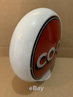 Co-Op Gas Pump Globe Light Vintage Glass Lens Service Station Garage Farm NOS