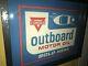 Conoco Outboard Motor Oil Gas Service Station Garage Lighted Advertising Sign
