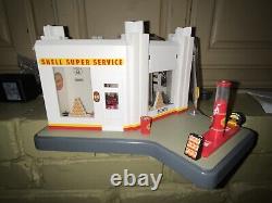 DANBURY MINT VINTAGE SHELL SERVICE Gas STATION CLOCK DIORAMA DISPLAY EXCELLENT
