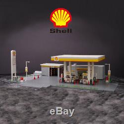 DIY Assemly Model Toy 164 Shell Oil Gas Service Station Scene Set Fr Model Car