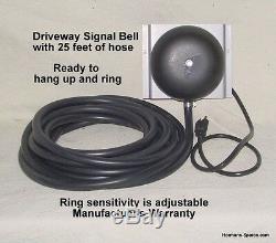 Driveway Service Gas Station Signal Bell with25' of Hose & Hose End Anchor-NEW