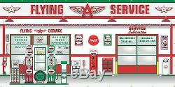 Flying A Gas Pumps Service Station Scene Mural Sign Banner Garage Art 8' X 16
