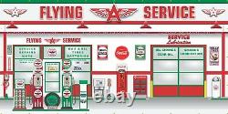 Flying A Old Gas Pump Service Station Scene Wall Mural Sign Banner Garage Art
