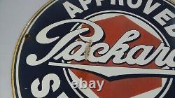 Great Vintage Packard Approved Service Porcelain Gas Station/Pump/Dealer Sign