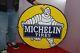 Large Michelin Tires Service Station Gas Oil 30 Heavy Metal Porcelain Sign