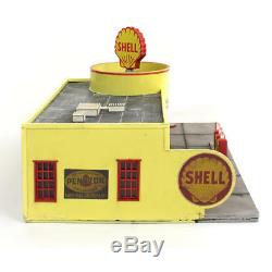 Limited Edition HO Gauge Wallys Shell Gas & Service Station Pre Built PreLit