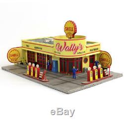 Limited Edition O Gauge Wallys Shell Gas & Service Station Pre Built PreLit