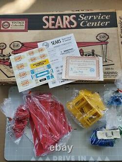 Marx Sears Service Center Tin Lithograph Gas Station Diorama Cars Toy 30 Yr Set