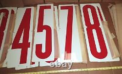 NOS vintage gas station price sign number lot of 16 in original box service oil