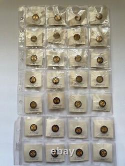 New Unopened Pure Oil Company Service Award Pins Years 1-28 Gas Station