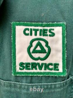 Original Cities Service Gas Station Attendant Uniform Overcoat Patch 5-D Oil Can