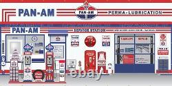 Pan-am Old Gas Service Station Scene Pump Wall Mural Sign Banner Size Options