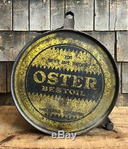 RARE Vintage OSTER BESTOIL 5 Gallon Gas Service Station Oil Can Rocker Sign