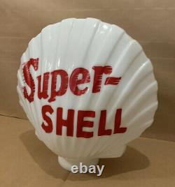 Super Shell Gas Pump Globe Light Glass Service Station Garage Sign Reproduction