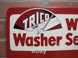 TRICO WIPER WASHER SERVICE Old Sign Store Display Rack Topper Gas Station Shop