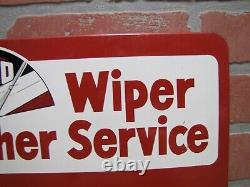 TRICO WIPER WASHER SERVICE Old Sign Store Display Rack Topper Gas Station Shop