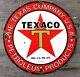 Texaco Gasoline Texas Co Vintage Porcelain Enamel Gas Oil Service Station Sign