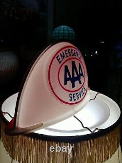 VINTAGE N. O. S. AAA SERVICE Gas N Oil Station Truck LIGHTED SIGN CAB TOPPER