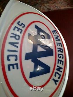 VINTAGE N. O. S. AAA SERVICE Gas N Oil Station Truck LIGHTED SIGN CAB TOPPER