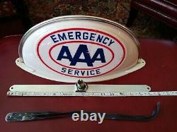 VINTAGE N. O. S. AAA Service Station Gas & Oil Light Up Sign Cab Topper