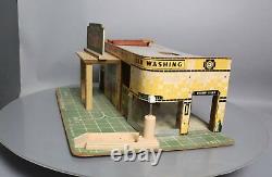 Vintage 1940's Keystone Toy Masonite Parking Garage/Service Gas Station Playset