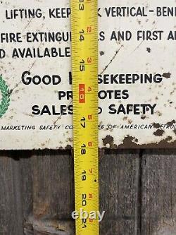 Vintage 1950s Auto Body Repair Shop Gas Service Station Safety Reminder Sign