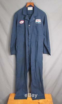 Vintage 1950s Exxon Gas Service Station Coveralls Work Universal 46 Union Made
