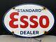 Vintage 1956 Esso Porcelain Gas Oil Sign Dealer Service Station American Garage