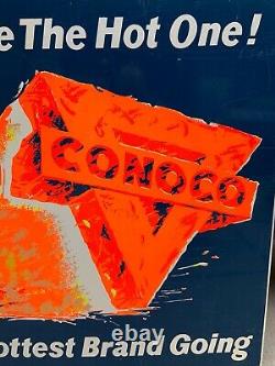 Vintage 1960s CONOCO Service Station Hottest Brand Going Sign Gas & Oil