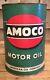 Vintage 5 Qt Amoco American Oil Co. Motor Oil Tin Can Gas Service Station Sign