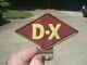 Vintage 50s D-x Gas Oil Station Auto License Plate Topper Ford Gm Service Chevy