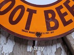 Vintage A&w Root Beer Porcelain Sign Soda Soft Drink Gas Station Diner Service