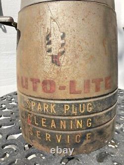 Vintage Auto Lite Spark Plug Cleaning Service Gas Station Automotive Tool