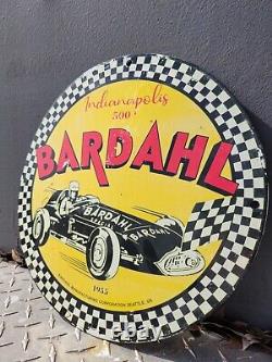 Vintage Bardahl Porcelain Sign Sport Speed Racing Motor Oil Gas Station Service