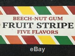 Vintage Beech Nut Gum Porcelain Sign Gas Oil Service Station Pump Plate Rare