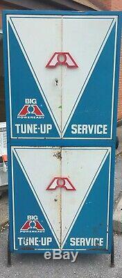 Vintage Big A Industrial Service Station/Gas Station Tune-up Parts Metal Cabinet