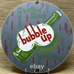 Vintage Bubble Up Soda Porcelain Sign Gas Station Pump Motor Oil Service 7up
