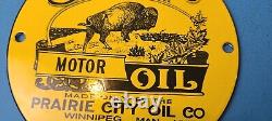 Vintage Buffalo Gasoline Porcelain Prairie City Oil Gas Service Station Sign